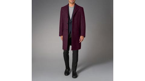 Wool Top Coat With Solid Collar